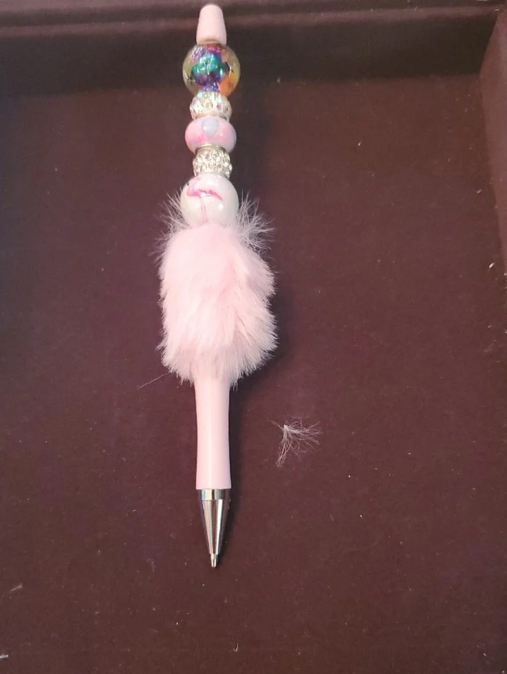 Cute Beaded Pom-Pom Pen Set - Pink, REASONABLE OFFER ACCEPTED